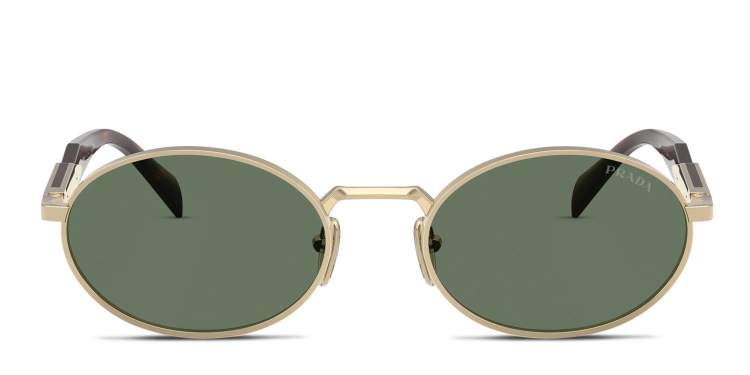 Prada PR65ZS Gold, Green glasses - Gold / Green - Frontal View