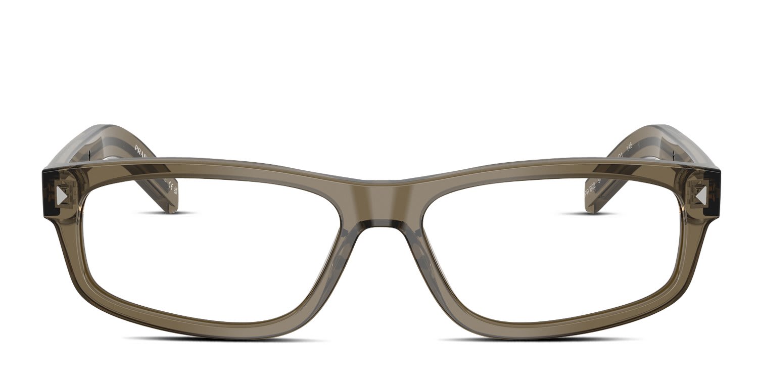 Prada PRB02V Clear, Brown glasses - Clear / Brown - Frontal View
