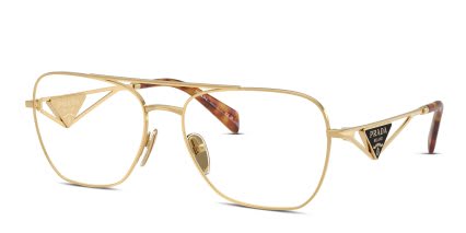 Prada PRB50V Gold glasses - Gold - Angle View