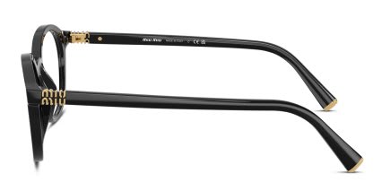 Miu Miu MU02WV Black glasses - Black - Side View