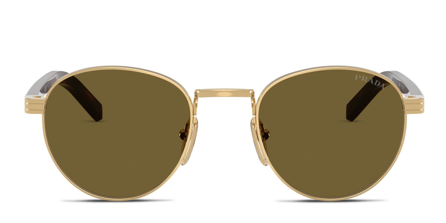 Prada PRB52S Gold, Green glasses - Gold / Green - Frontal View