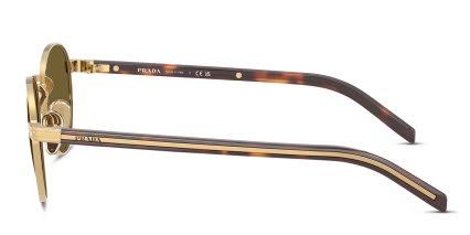 Prada PRB52S Gold, Green glasses - Gold / Green - Side View