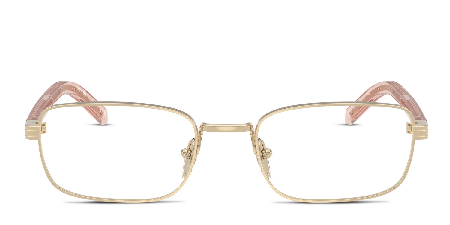 Prada PRB54V Gold glasses - Gold / Pink - Frontal View