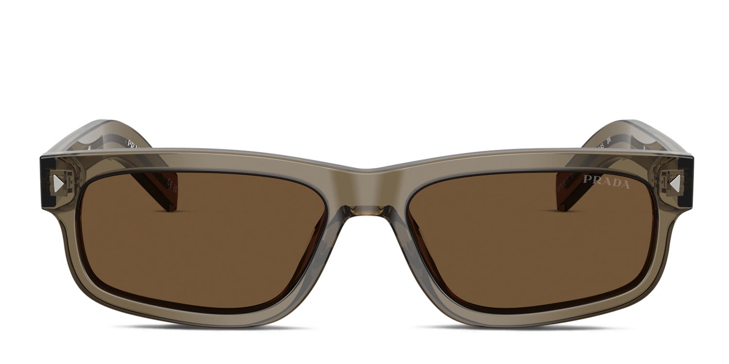 Prada PRB11S Clear, Brown glasses - Clear / Brown - Frontal View