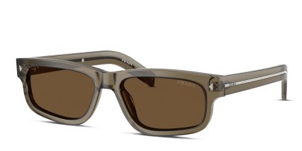Prada PRB11S Clear, Brown glasses - Clear / Brown - Angle View