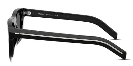 Prada PRB12S Black glasses - Black / Gray - Side View