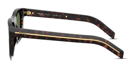 Prada PRB12S Tortoise glasses - Tortoise / Green - Side View