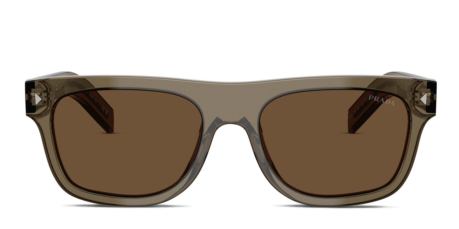 Prada PRB12S Clear, Brown glasses - Clear / Brown - Frontal View