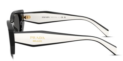 Prada PRB05S Black glasses - Black / Gray - Side View