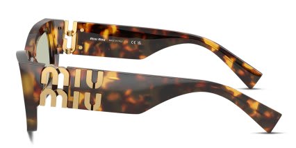 Miu Miu MU09WS Bronze, Tortoise glasses - Bronze / Tortoise / Green - Side View