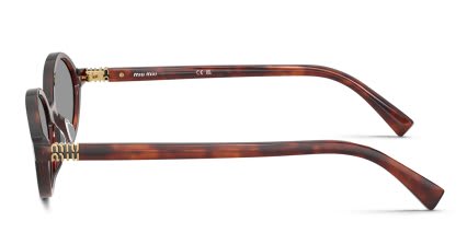 Miu Miu MU04ZS Tortoise, Brown, Gray glasses - Tortoise / Brown / Gray - Side View