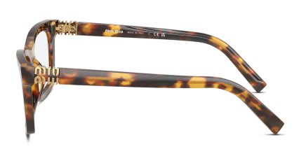 Miu Miu MU04WV Tortoise, Bronze glasses - Tortoise / Bronze - Side View