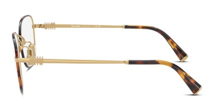 Miu Miu MU50WV Tortoise, Gold glasses - Tortoise / Bronze - Side View