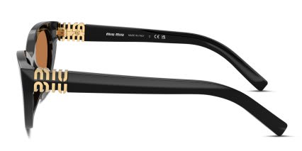 Miu Miu MUA04S Black glasses - Black / Brown - Side View