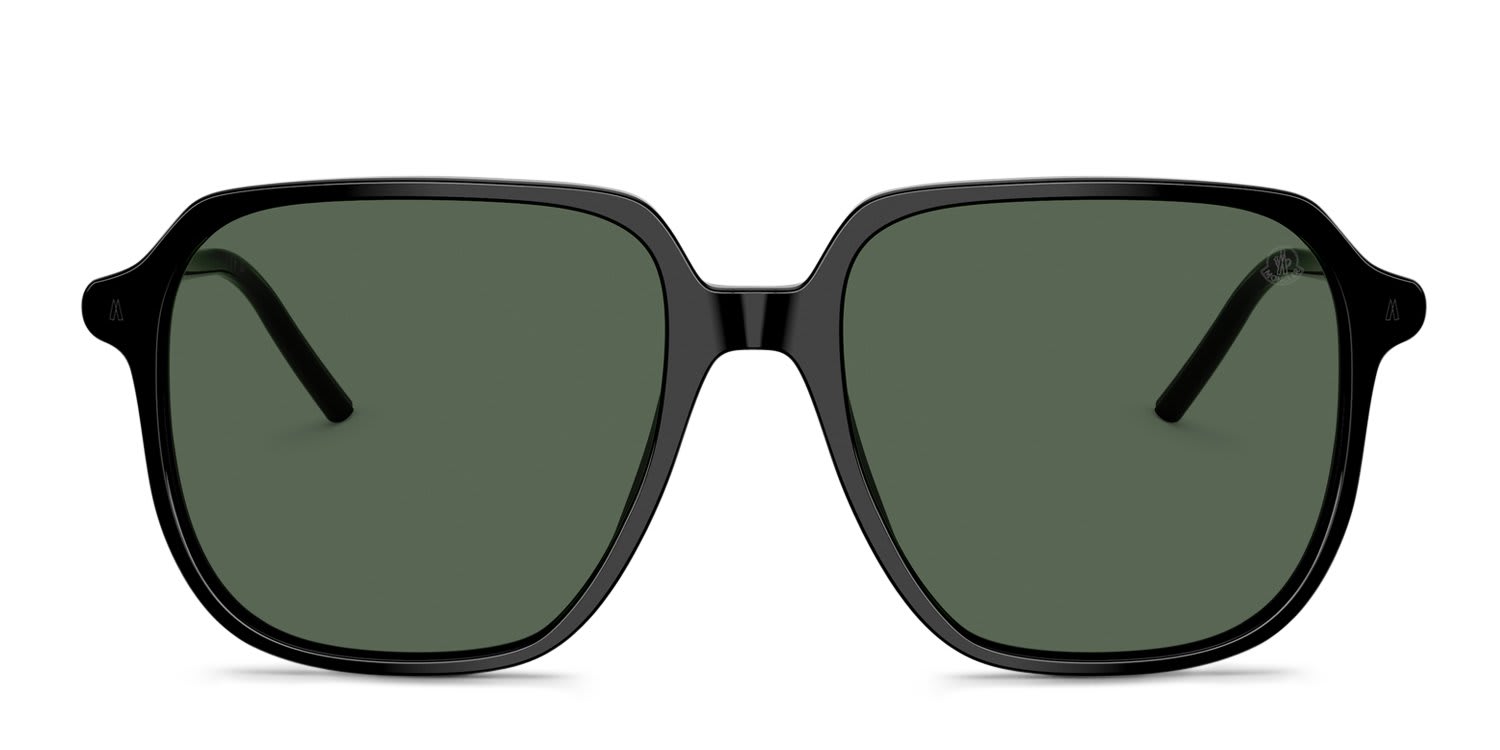 Moncler ME6010 Cylin Black, Green glasses - Black / Green - Frontal View
