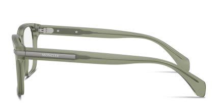 Moncler ME2016 Clear, Green glasses - Clear / Green - Side View