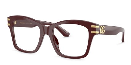 Dolce & Gabbana DG3419 Red glasses - Red - Angle View