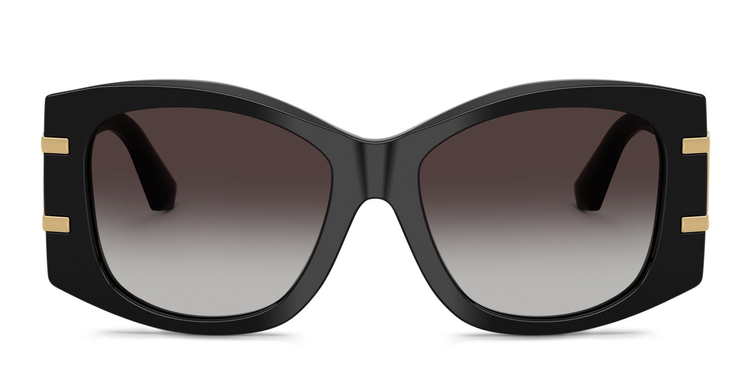 Dolce & Gabbana DG4501 Black, Gray glasses - Black / Gray - Frontal View