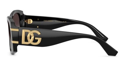 Dolce & Gabbana DG4501 Black, Gray glasses - Black / Gray - Side View