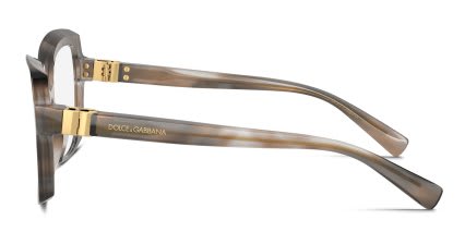 Dolce & Gabbana DG3413 Multicolor, Gray glasses - Multicolor / Gray - Side View