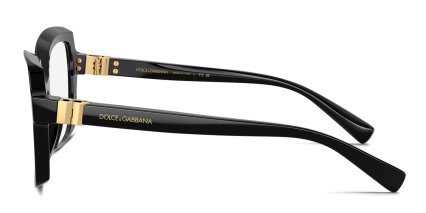 Dolce & Gabbana DG3413 Black glasses - Black - Side View