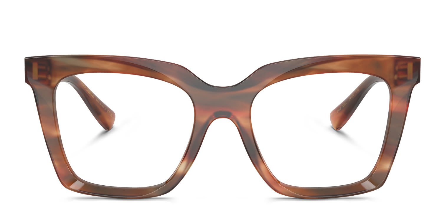 Dolce & Gabbana DG3417 Multicolor, Brown glasses - Multicolor / Brown - Frontal View