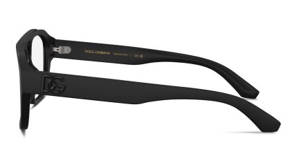 Dolce & Gabbana DG3415 Matte Black glasses - Matte Black - Side View