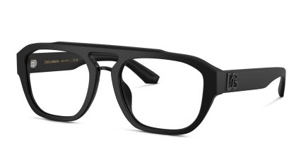 Dolce & Gabbana DG3415 Matte Black glasses - Matte Black - Angle View