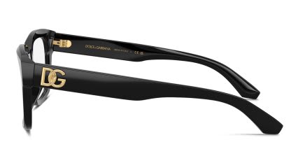 Dolce & Gabbana DG3416 Shiny Black glasses - Shiny Black - Side View