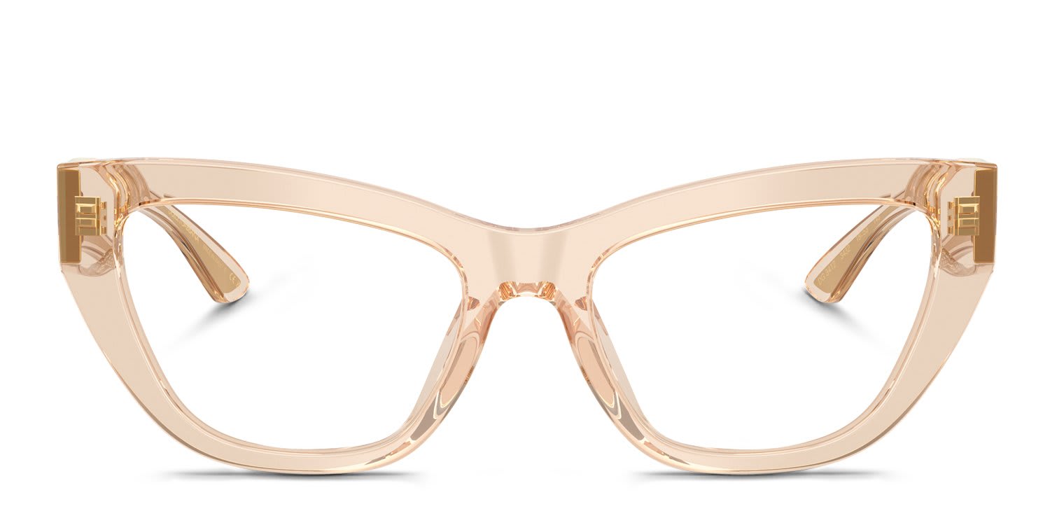 Dolce & Gabbana DG3412 Clear, Brown glasses - Clear / Brown - Frontal View