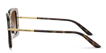 Dolce & Gabbana DG4491 Tortoise, White, Brown glasses - Brown / Tortoise - Side View