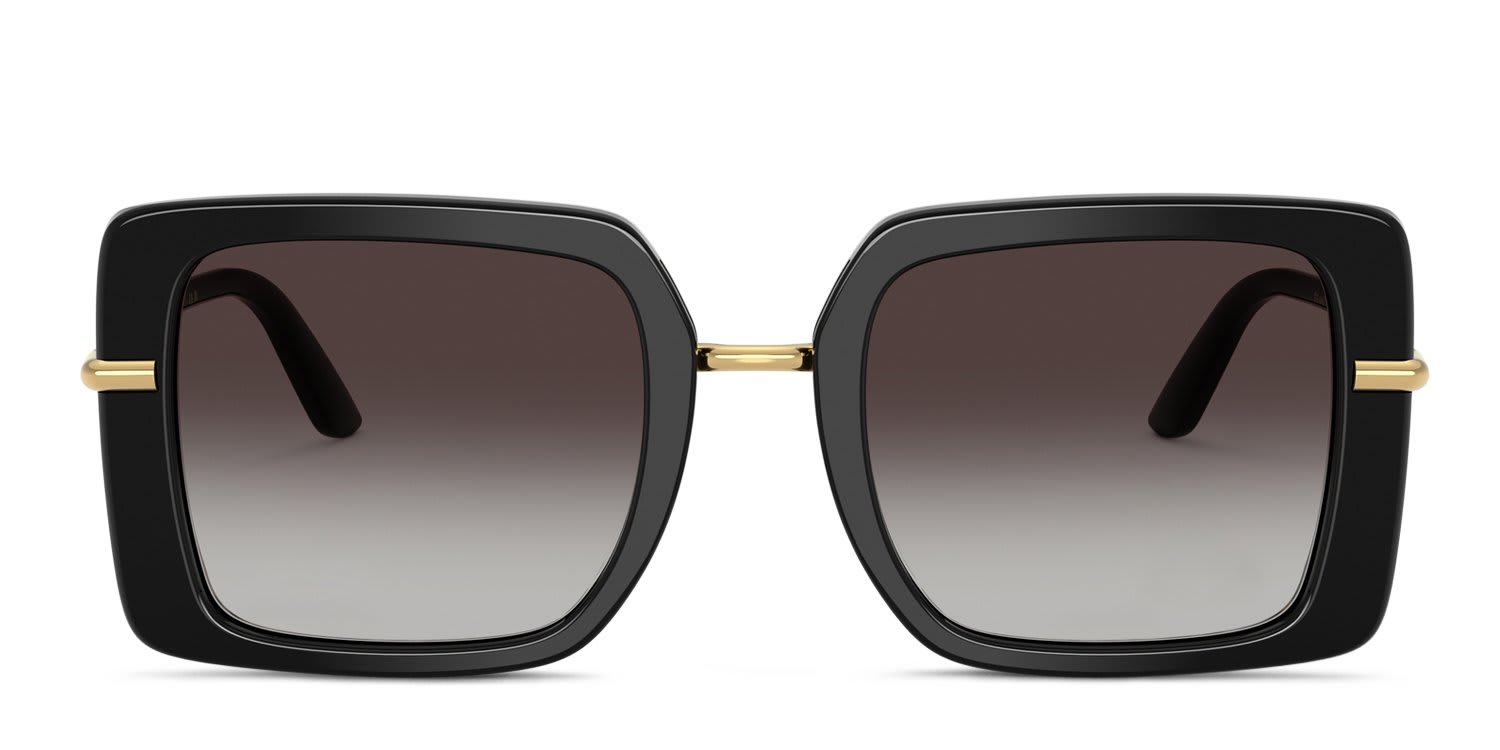 Dolce & Gabbana DG4491 Black, Gray glasses - Black / Gray - Frontal View