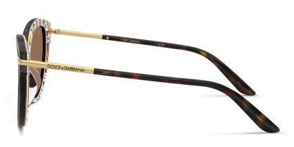 Dolce & Gabbana DG4492 Tortoise, White, Brown glasses - Brown / Tortoise - Side View