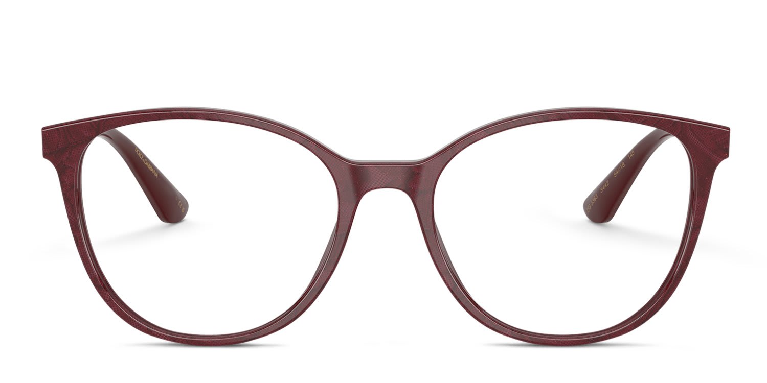 Dolce & Gabbana DG3363 Red glasses - Red - Frontal View