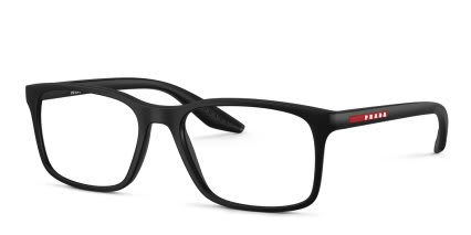 Prada Linea Rossa PS08RV Black glasses - Black - Angle View