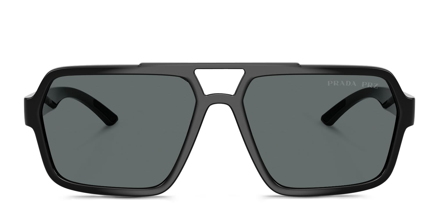 Prada Linea Rossa PSA06S Black, Gray glasses - Black / Gray - Frontal View