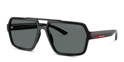 Prada Linea Rossa PSA06S Black, Gray glasses - Black / Gray - Angle View