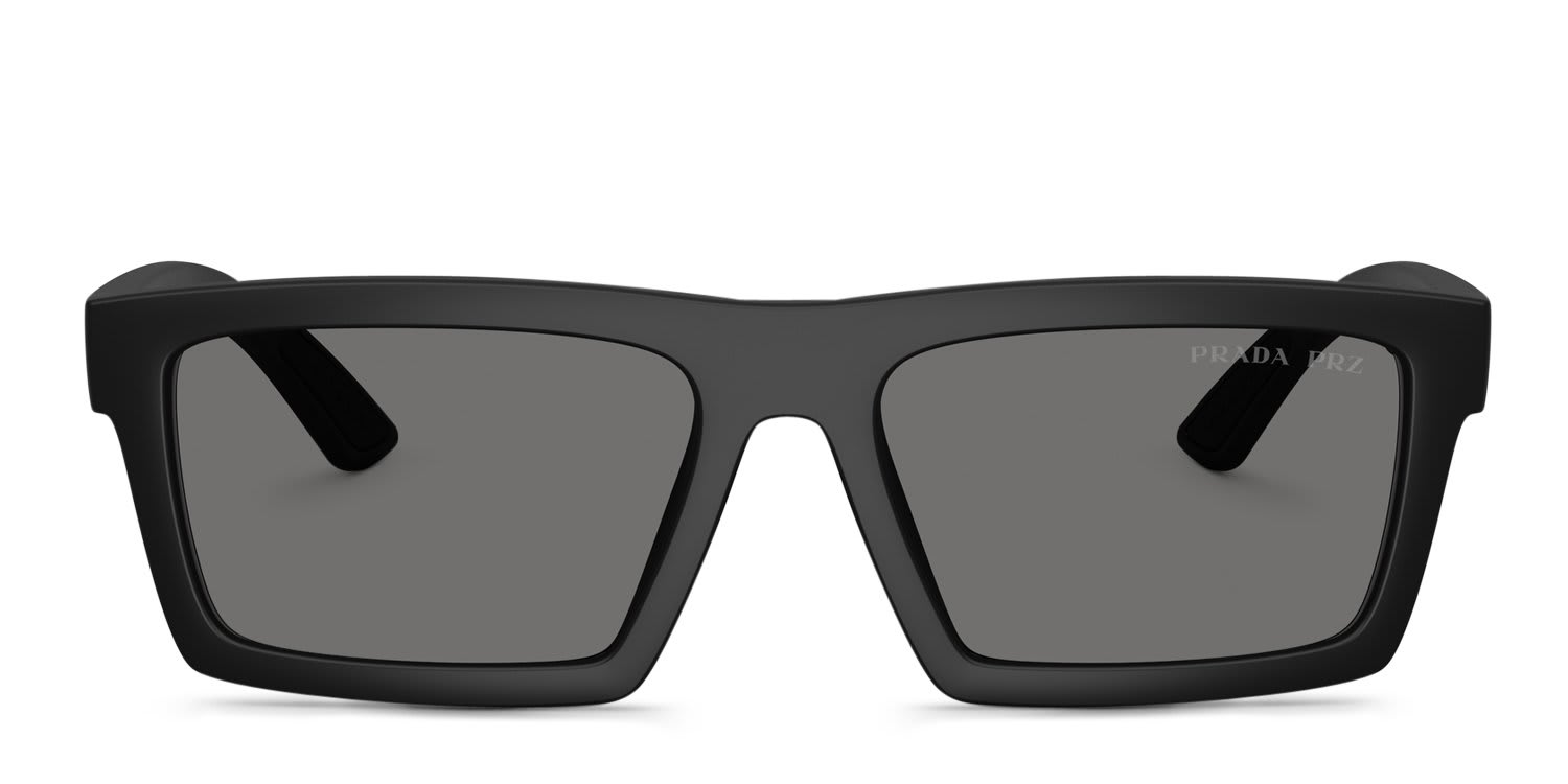 Prada Linea Rossa PSA07S Black, Gray glasses - Black / Gray - Frontal View