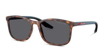 Prada Linea Rossa PSA08S Tortoise, Gray glasses - Tortoise / Gray - Angle View