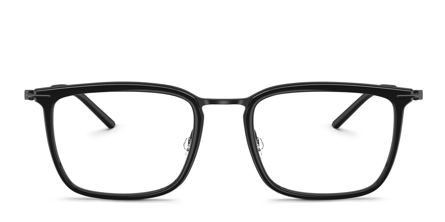 Moncler ME1001D Shiny Black glasses - Shiny Black - Frontal View