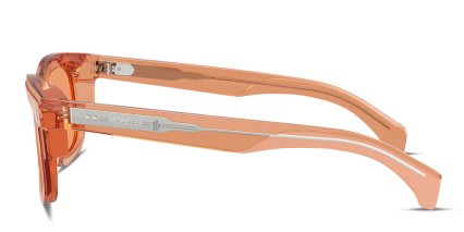Moncler ME6004 Clear, Beige glasses - Clear / Beige / Orange - Side View