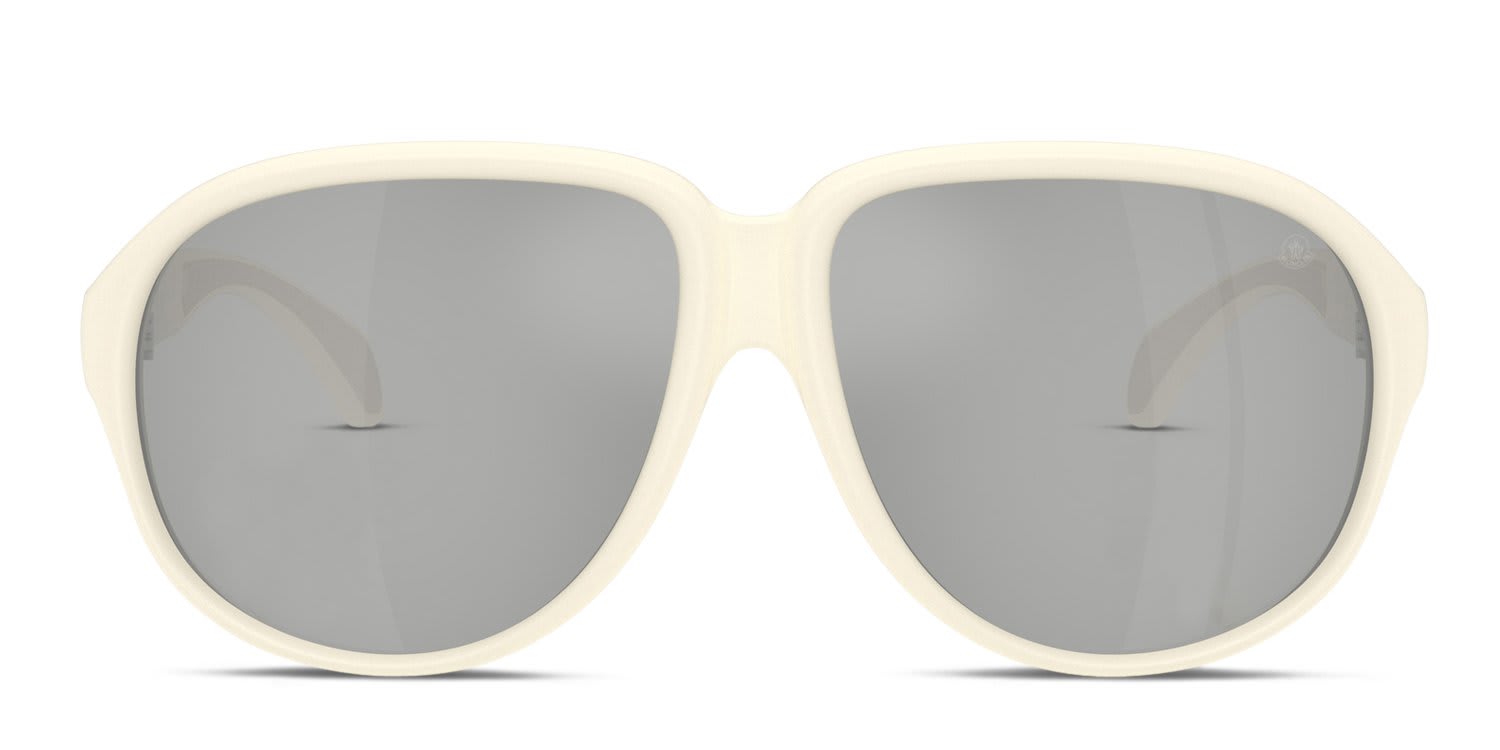 Moncler ME8001 Beige glasses - Beige / Silver - Frontal View