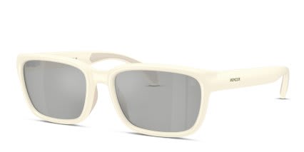 Moncler ME8002 Beige glasses - Beige / Silver - Angle View