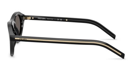Prada PRB15S Black, Gray glasses - Black / Gray - Side View