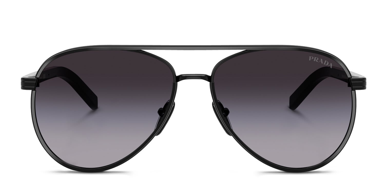 Prada PRB57S Black, Gray glasses - Black / Gray - Frontal View