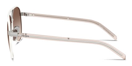 Prada PRB57S Silver, Brown glasses - Silver / Brown - Side View