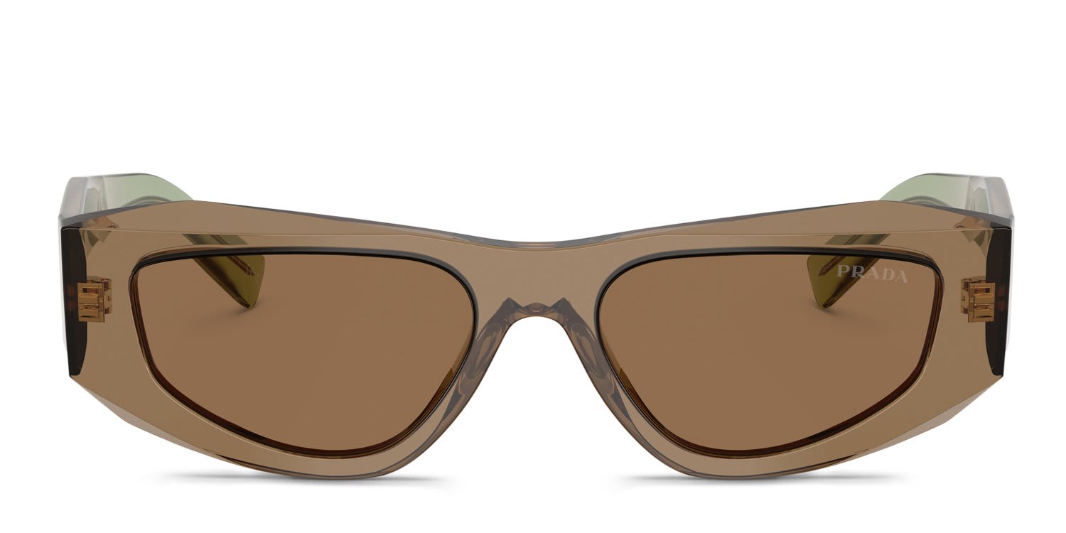 Prada PRB19S Brown glasses - Brown - Frontal View