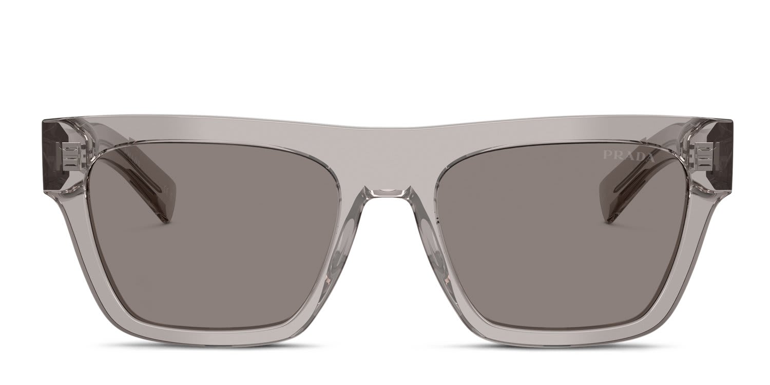 Prada PRC03S Gray, Clear glasses - Gray / Clear - Frontal View