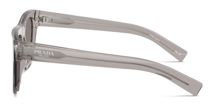 Prada PRC03S Gray, Clear glasses - Gray / Clear - Side View