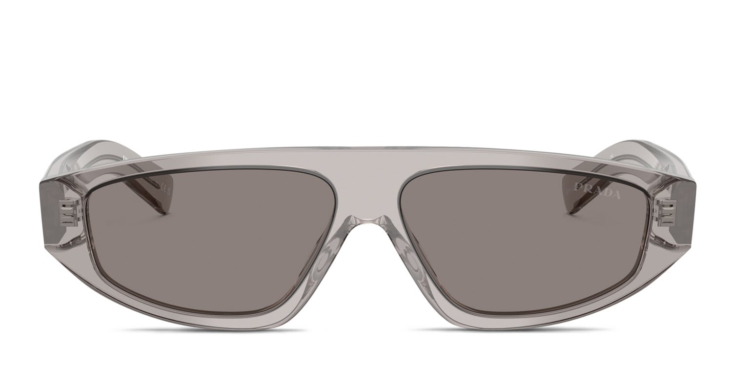 Prada PRC02S Gray, Clear glasses - Gray / Clear - Frontal View